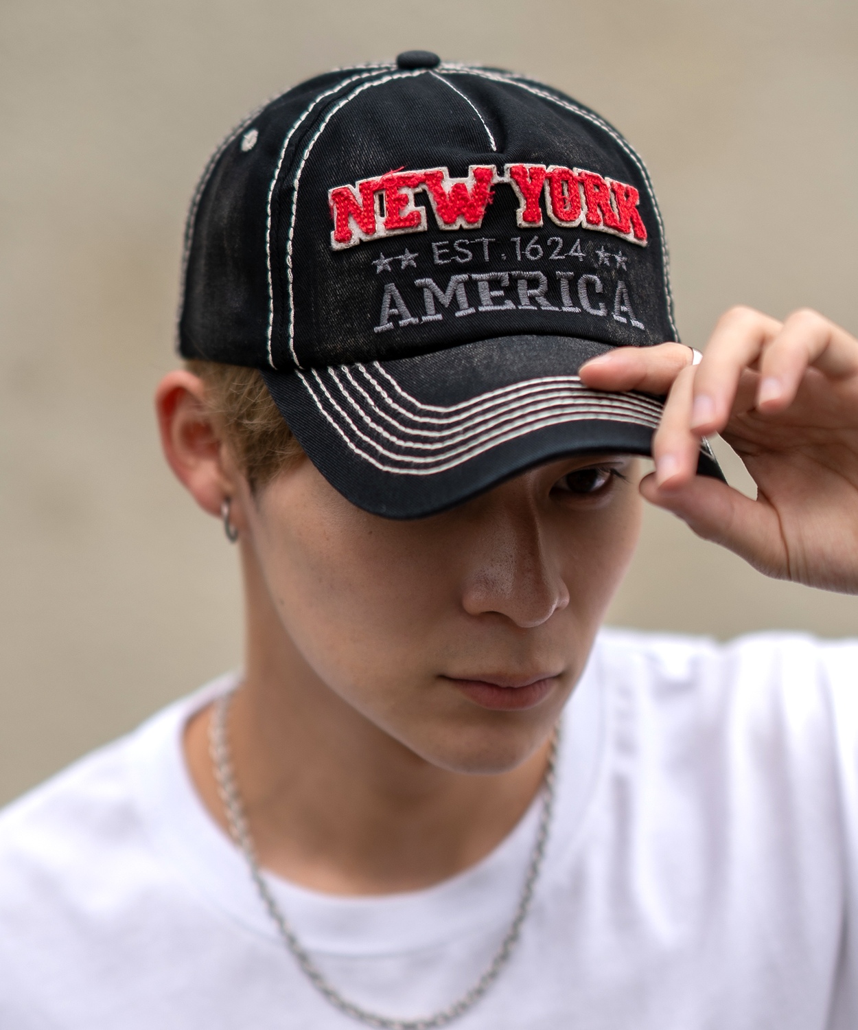 キャップ メンズ ヴィンテージ加工 ベースボールキャップ 帽子 大人カジュアル アメカジ カジュアル ストリート 古着MIX 韓国ファッション | improves | 03