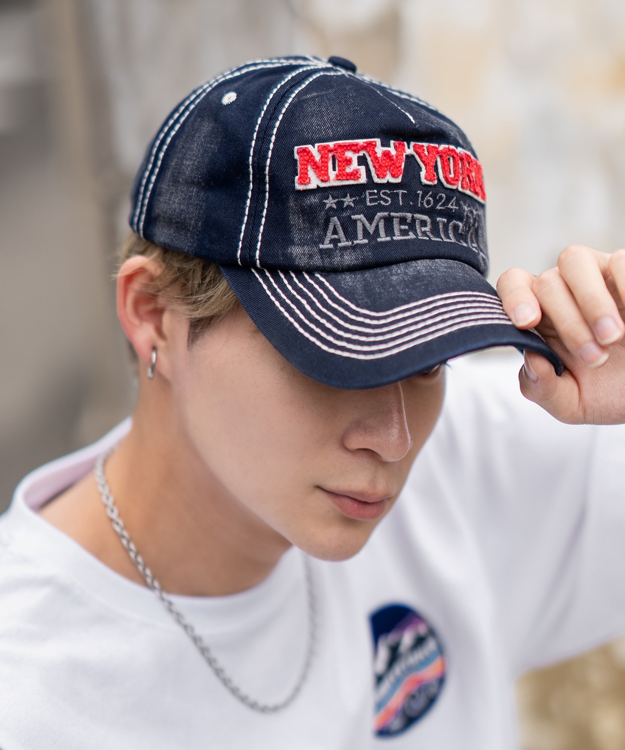 キャップ メンズ ヴィンテージ加工 ベースボールキャップ 帽子 大人カジュアル アメカジ カジュアル ストリート 古着MIX 韓国ファッション | improves | 02