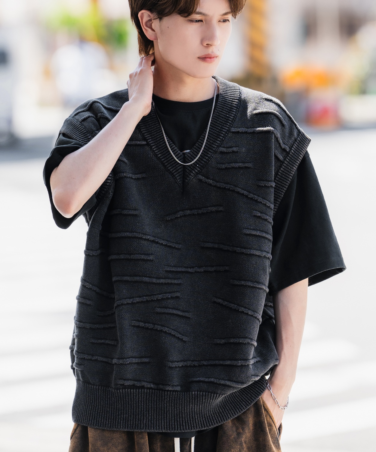 improves（インプローブス） ベスト メンズ サマーニット コットン