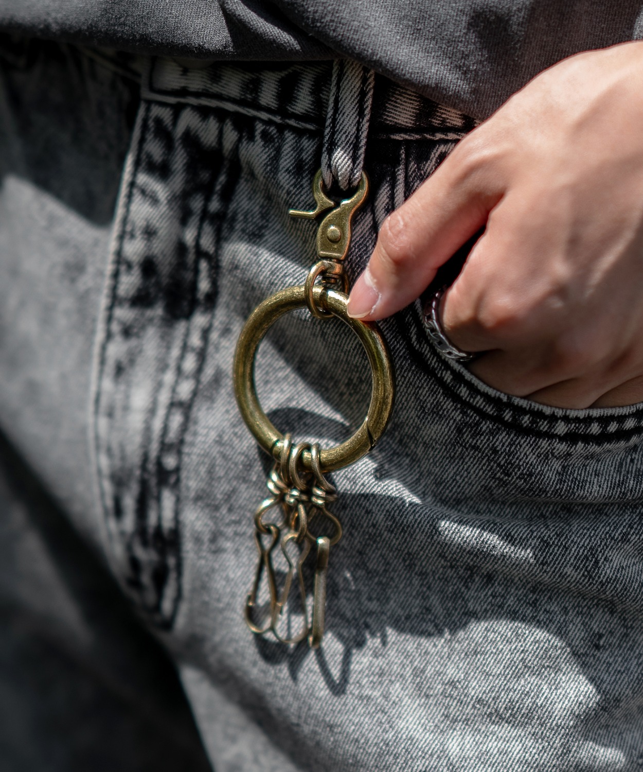 キーホルダー メンズ カラビナ キーケース キーリング セレクト アウトドア アメカジ カジュアル 古着MIX スケーター ストリート 韓国 | improves | 02