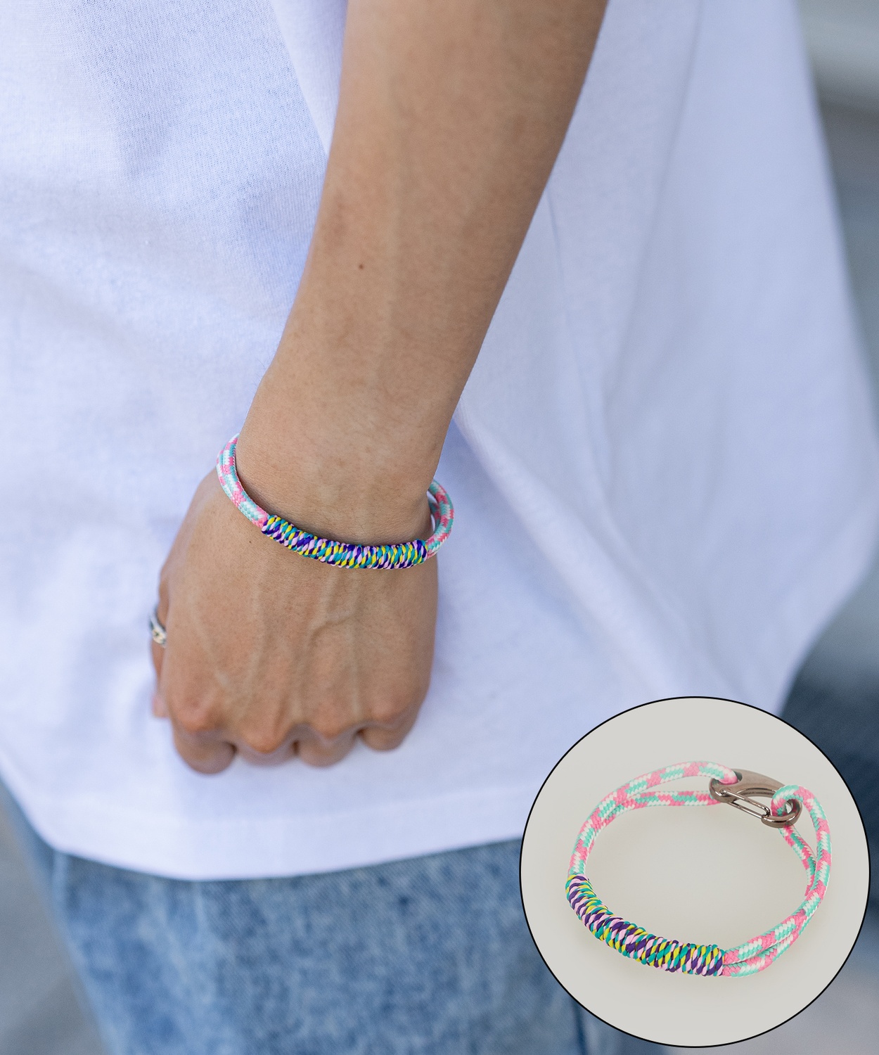 ブレスレット メンズ カラビナブレスレット 大人カジュアル アメカジ カジュアル ストリート 古着MIX 韓国ファッション | improves | 02