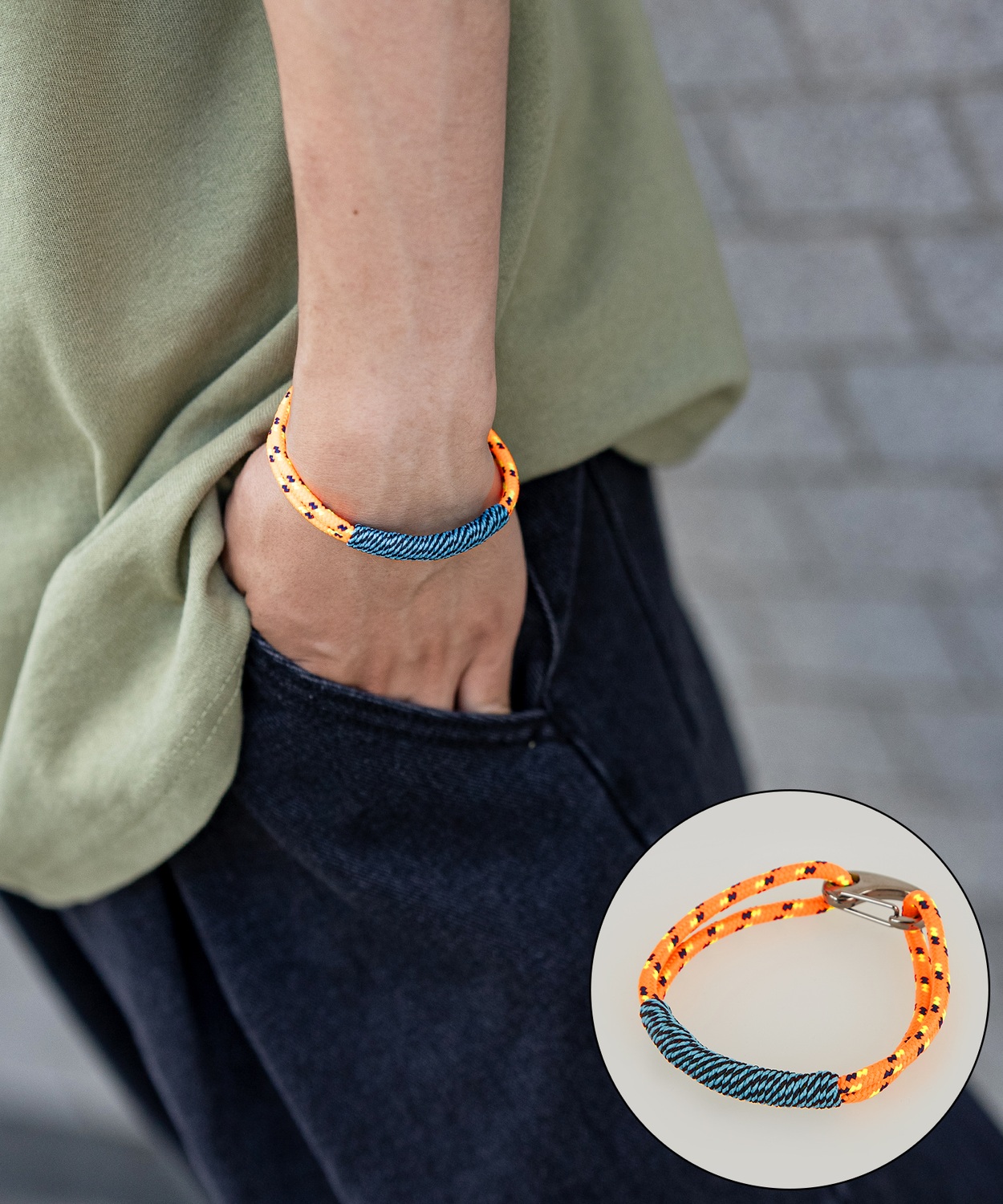 ブレスレット メンズ カラビナブレスレット 大人カジュアル アメカジ カジュアル ストリート 古着MIX 韓国ファッション | improves | 03