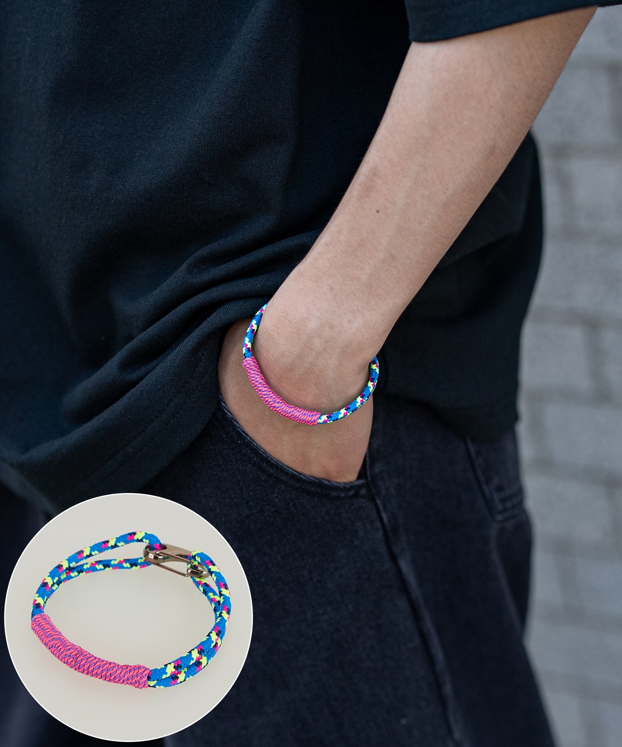 ブレスレット メンズ カラビナブレスレット 大人カジュアル アメカジ カジュアル ストリート 古着MIX 韓国ファッション | improves | 04