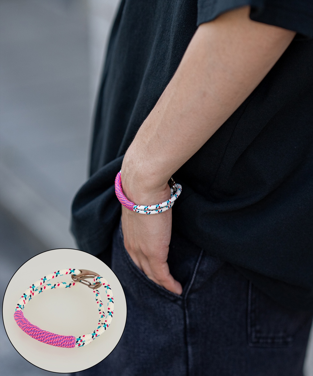 ブレスレット メンズ カラビナブレスレット 大人カジュアル アメカジ カジュアル ストリート 古着MIX 韓国ファッション | improves | 05