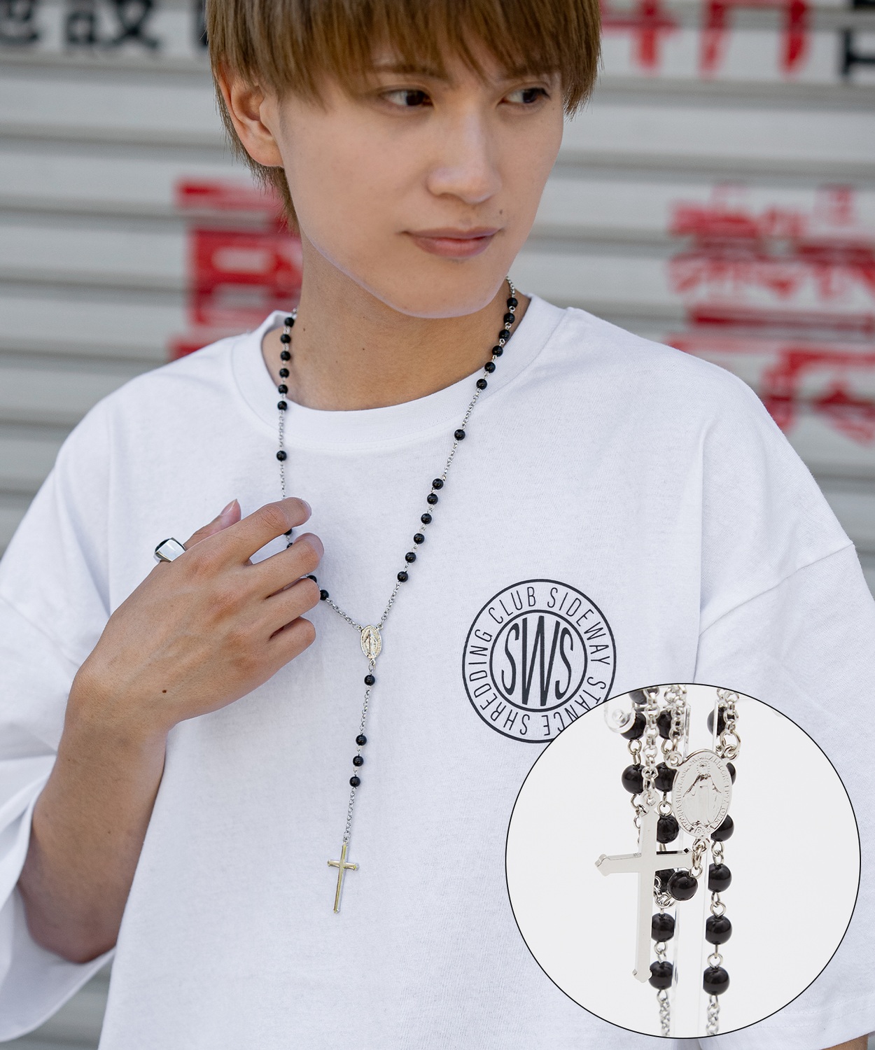 ネックレス メンズ ロザリオ クロス 首飾り 大人カジュアル アメカジ カジュアル ストリート 古着MIX 韓国ファッション | improves | 02
