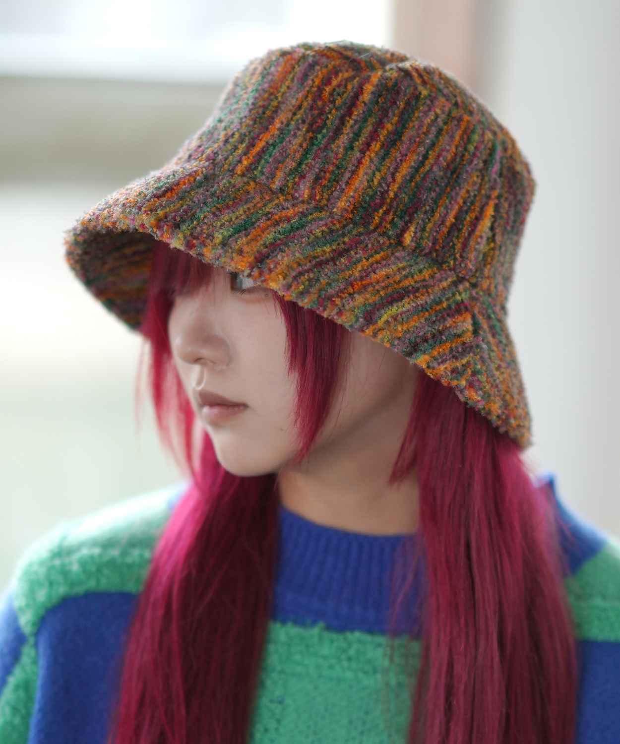 ハット メンズ  ミックスカラー バケットハット ストリート スケーター 原宿系 古着MIX 韓国ファッション | improves | 02