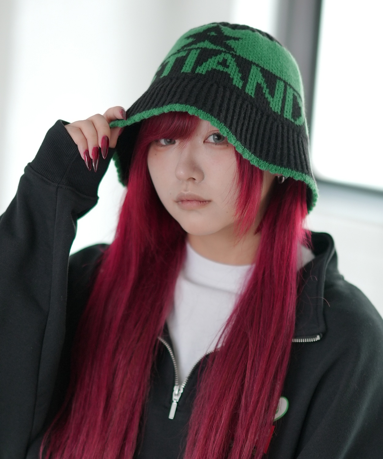 STUSSY バイカラー ニット バケット ハット クラッシャー バケハ STUSSY(ステューシー)クラッシャーハット