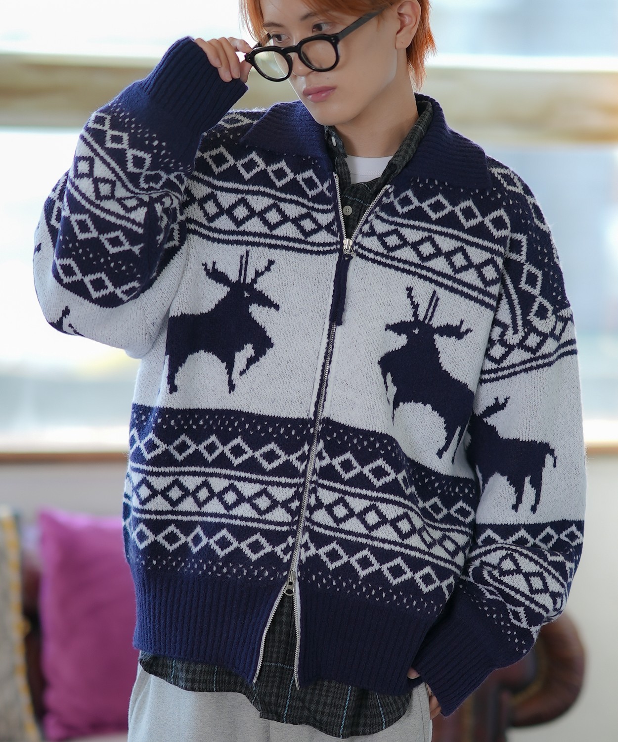 improves（インプローブス） カーディガン メンズ ネイティブ カウチン