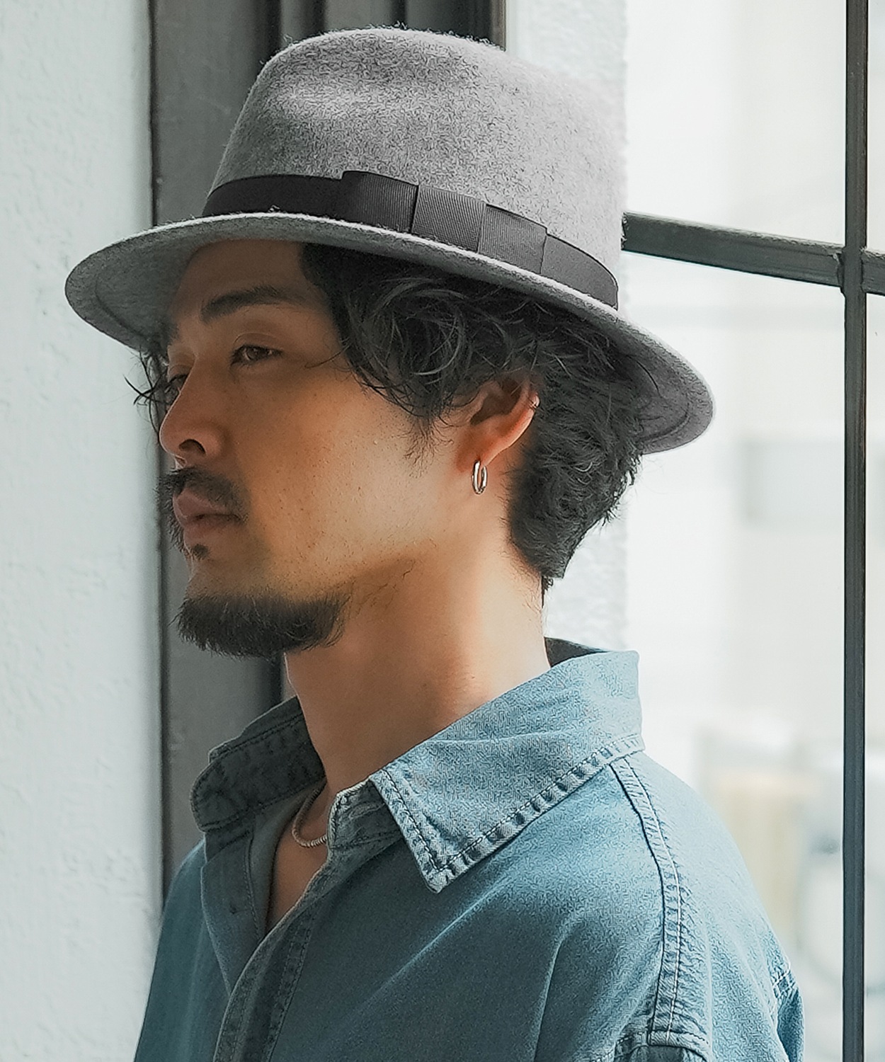 ハット メンズ 中折 無地 帽子 セレクト トラディショナル 大人カジュアル キレイめ シンプル ベーシック アメカジ 古着MIX 韓国ファッション | improves | 01