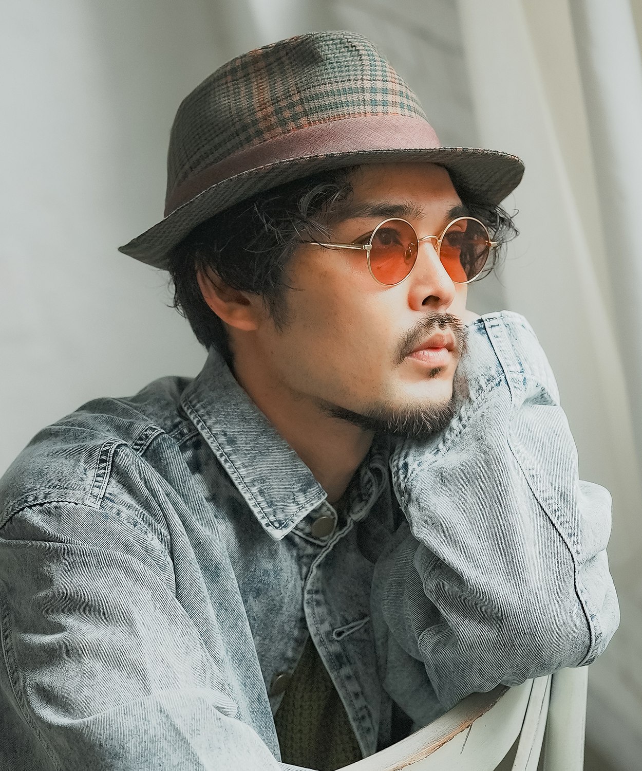 ハット メンズ 中折 チェック柄 帽子 セレクト トラディショナル 大人カジュアル キレイめ シンプル ベーシック アメカジ 古着MIX 韓国ファッション | improves | 01