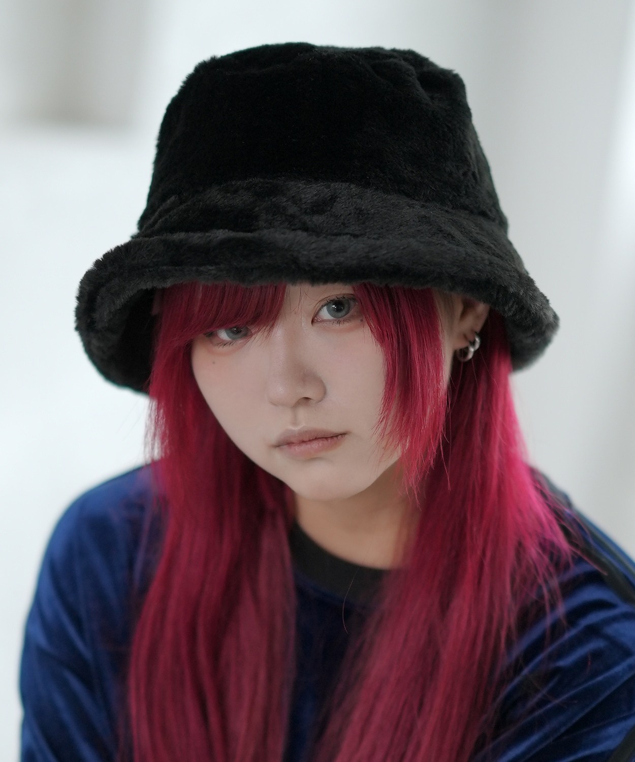 ハット メンズ ファー バケットハット 帽子 ストリート カジュアル アメカジ 古着MIX 韓国ファッション ベージュ ホワイト ブラック | improves | 03