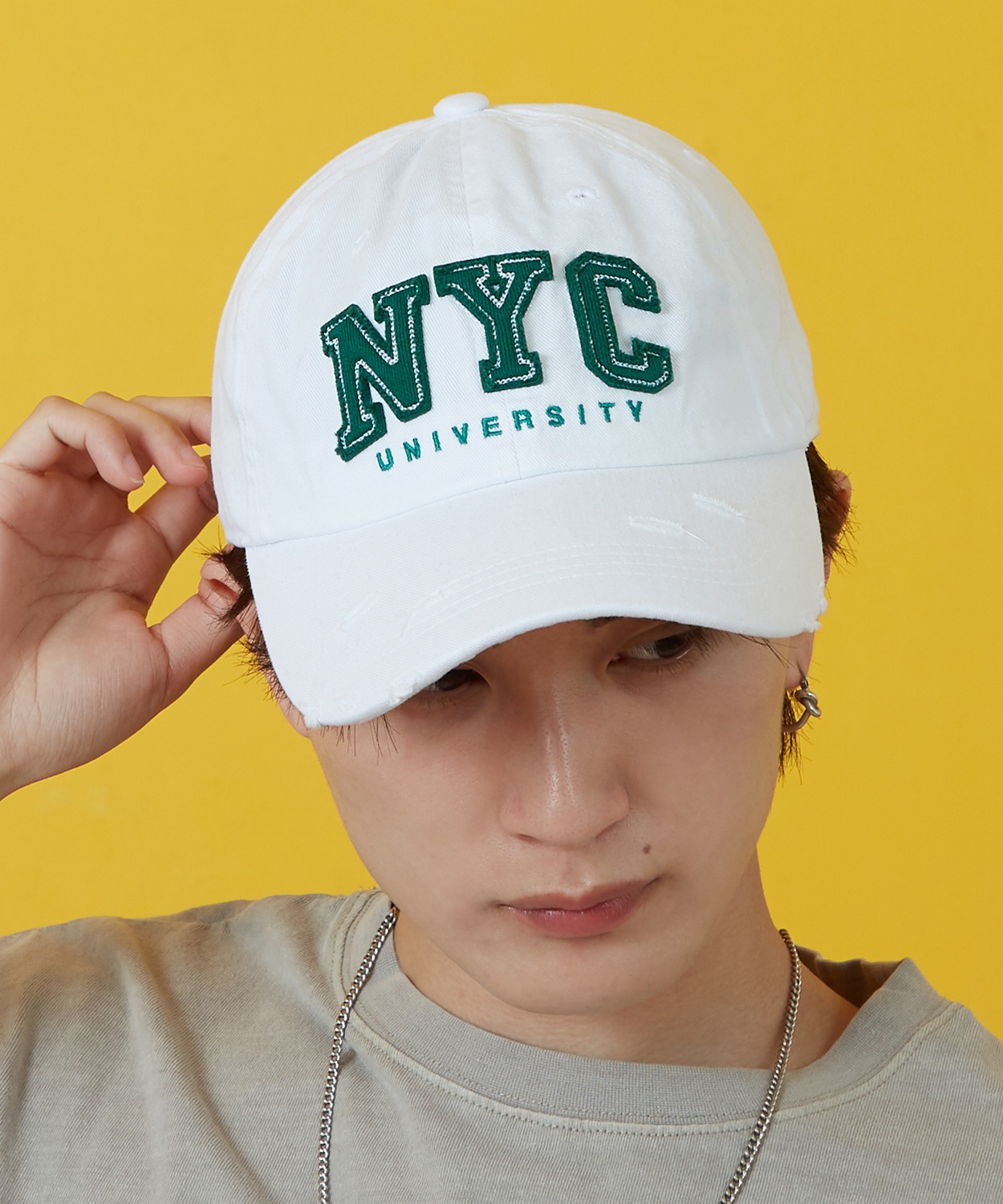 キャップ メンズ 帽子 刺しゅう ベースボール New York ロゴ  ローキャップ スケーター ストリート アメカジ カジュアル 韓国ストリート Y2K | improves | 01