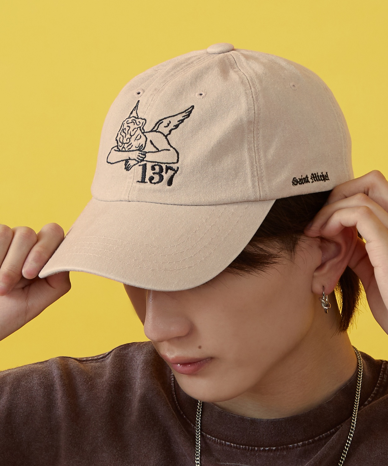 キャップ メンズ レディース 天使 刺しゅう ツイル ストリート スケーター アメカジ 古着MIX 韓国ファッション Y2K | improves | 01