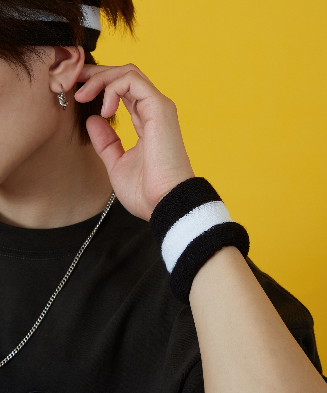 リストバンド メンズ レディース 帽子 スポーツ ダンス アクセサリー フェス スケーター ストリート アメカジ カジュアル 韓国ストリート Y2K | improves | 04