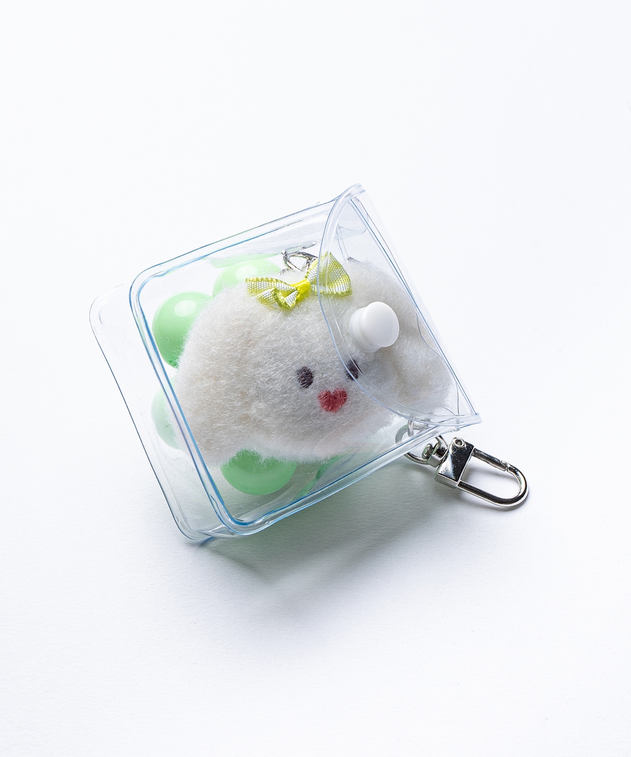 キーホルダー ガチャ詰めポーチ クリアポーチ 刺しゅう マスコット バッグチャーム 韓国ファッション ストリート 雑貨 セット | improves | 01