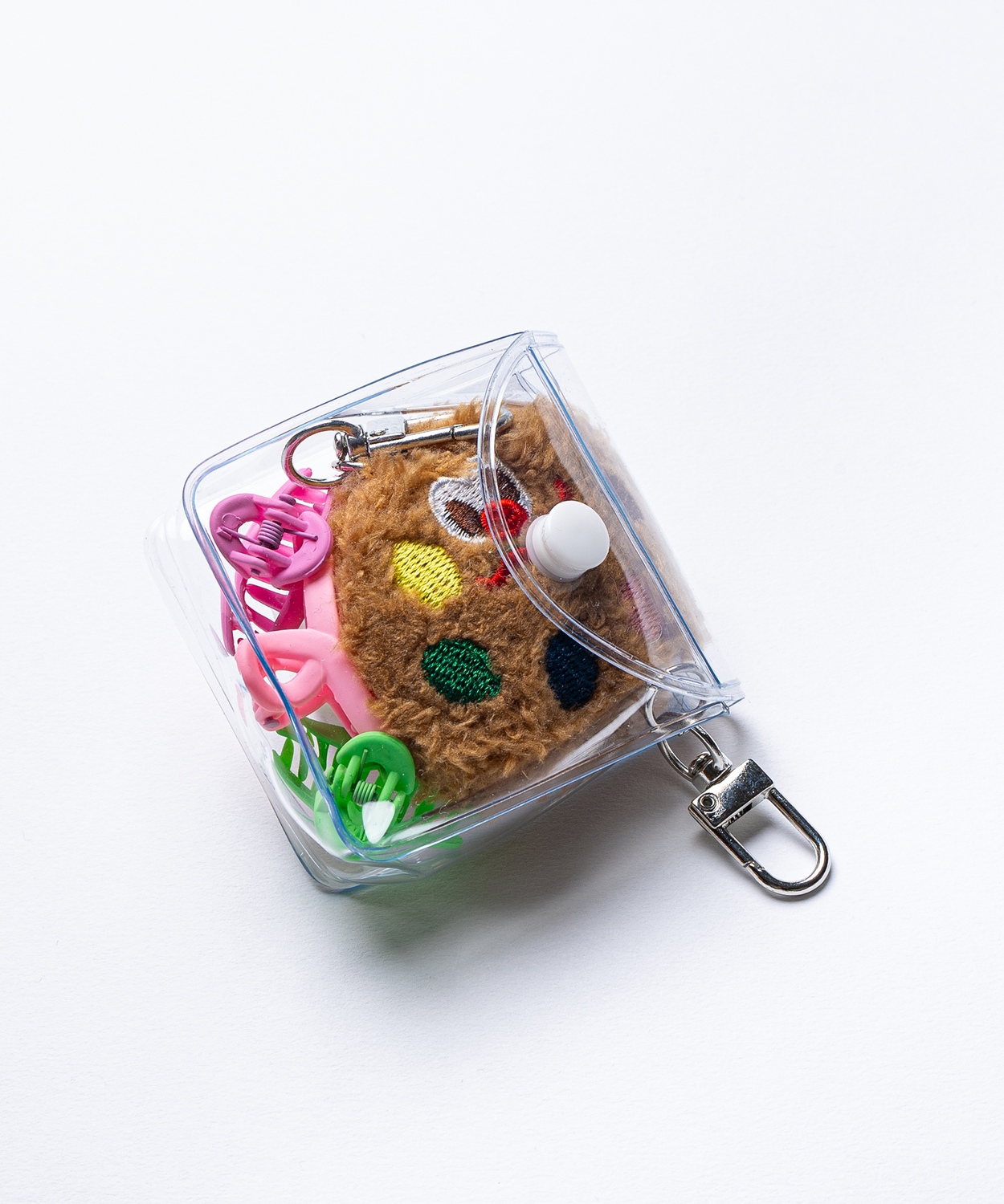 キーホルダー ガチャ詰めポーチ クリアポーチ 刺しゅう マスコット バッグチャーム 韓国ファッション ストリート 雑貨 セット | improves | 09