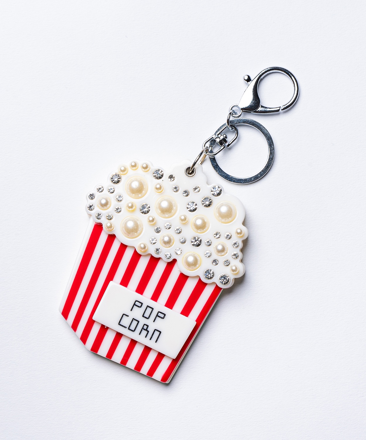 ミラーキーホルダー 鏡 コンパクト スライド アクリル キーリング チャーム 唇 ポップコーン 香水 宇宙 Y2K ストリート ポップ 雑貨 ギフト | improves | 14