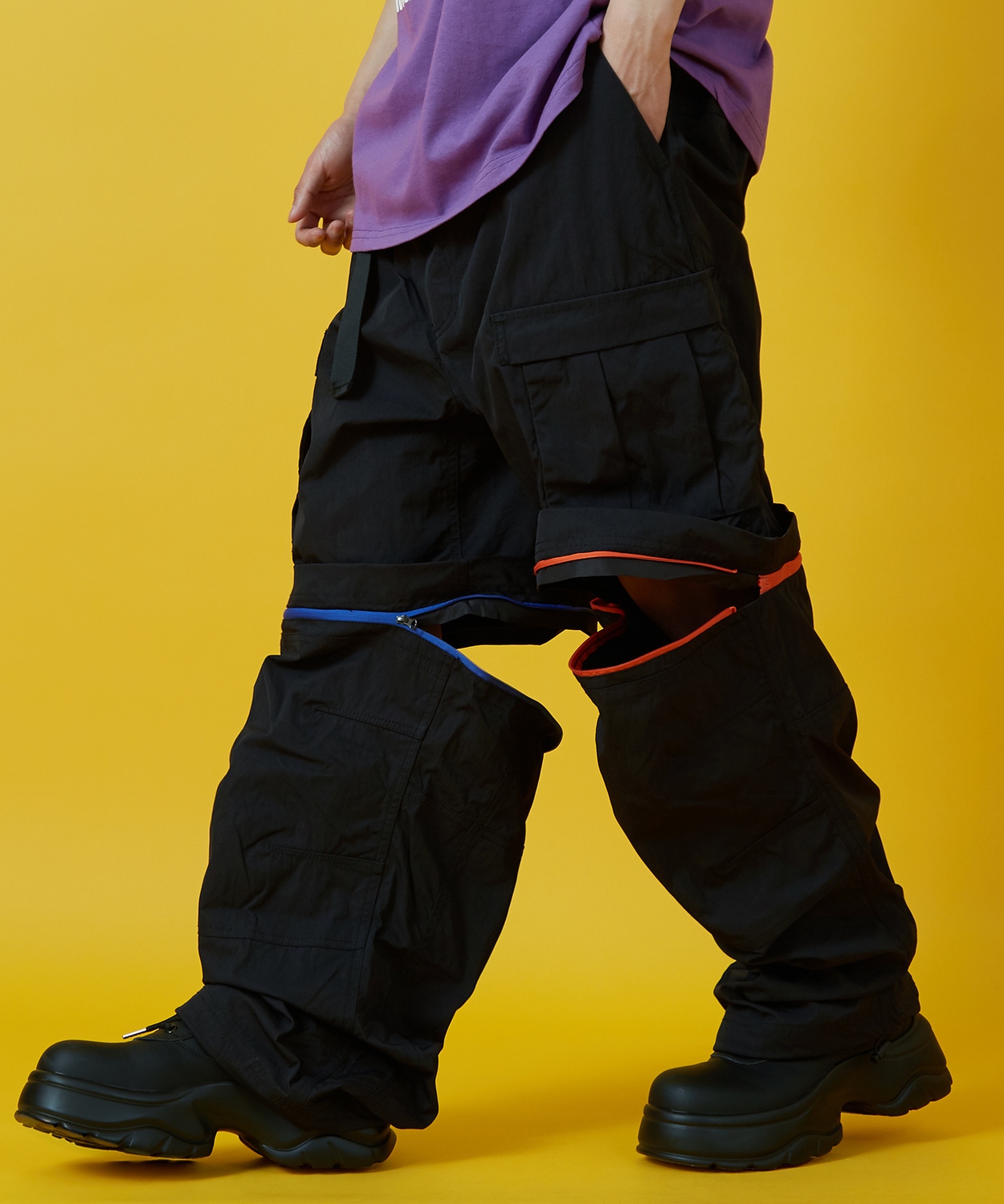 カーゴパンツ メンズ レディース ベルト ショートパンツ Tシャツ アメカジ カジュアル スケーター ストリート 韓国ファッション | improves | 01