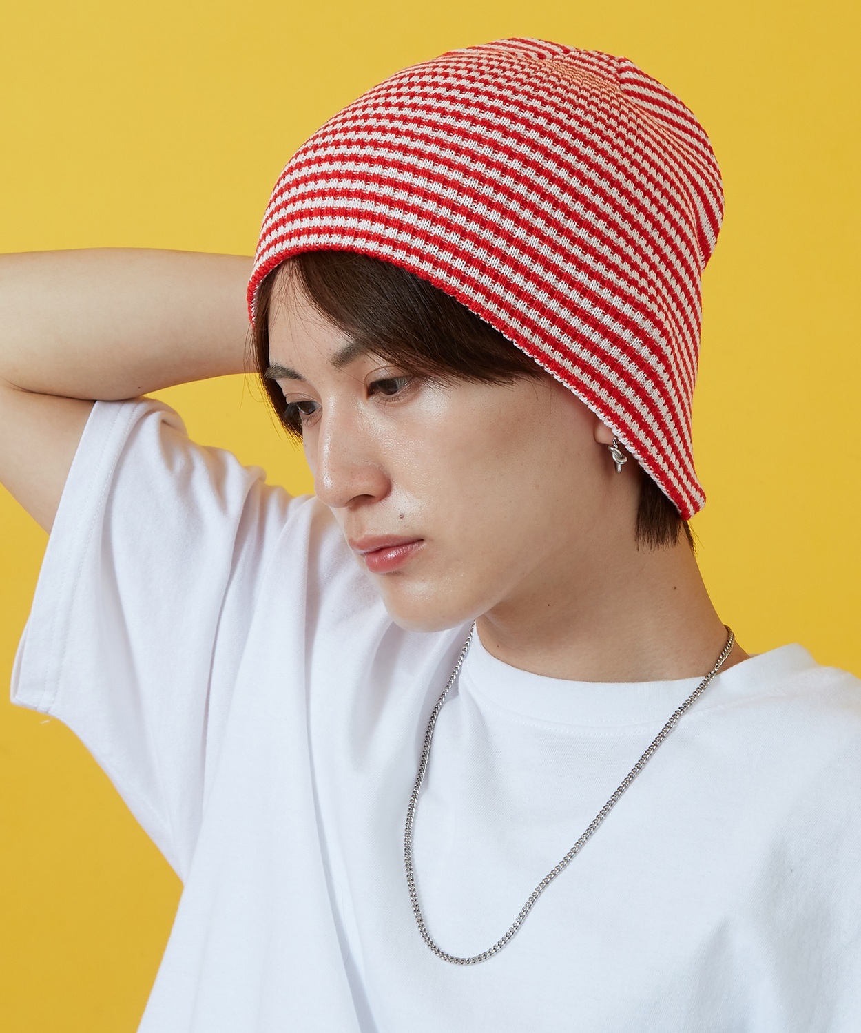 キャップ メンズ レディース ビーニー ニット ボーダー 帽子 ストリート スケーター アメカジ 古着MIX 韓国ファッション | improves | 03