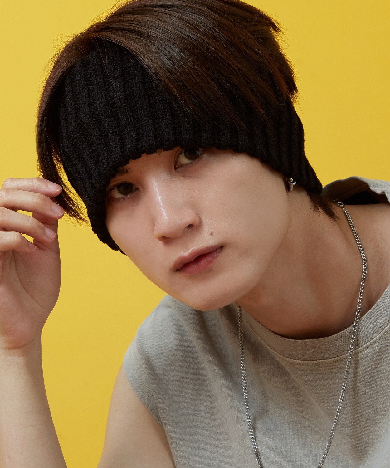 ヘアバンド メンズ レディース 帽子 リブ編み ニット ダンス アクセサリー フェス スケーター ストリート アメカジ カジュアル 韓国ストリート Y2K | improves | 03