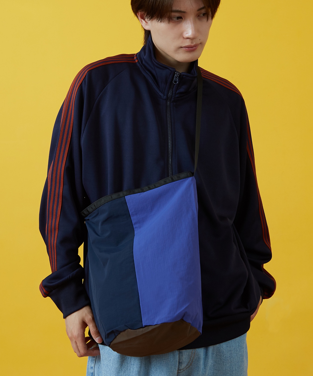 バック メンズ レディース ショルダー ストリート スケーター アメカジ 古着MIX 韓国ファッション ブラック グレー ネイビー | improves | 01