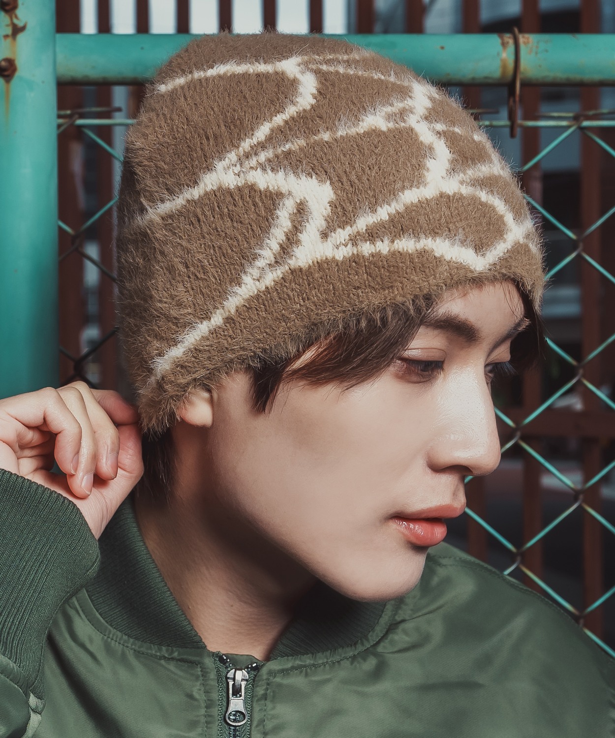 ファービーニー ニット帽 メンズ レディース ふわふわ もこもこ モヘアタッチ シャギーニット ストリート Y2K 韓国ファッション 蝶 蜘蛛の巣 ユニセックス | improves | 04