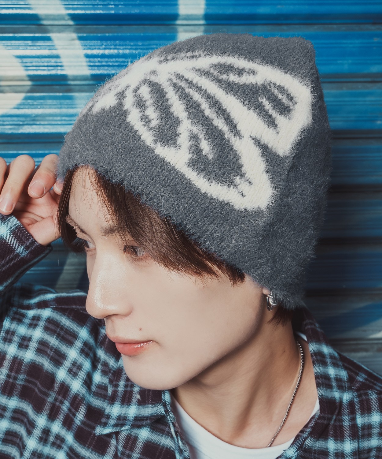 ファービーニー ニット帽 メンズ レディース ふわふわ もこもこ モヘアタッチ シャギーニット ストリート Y2K 韓国ファッション 蝶 蜘蛛の巣 ユニセックス | improves | 02