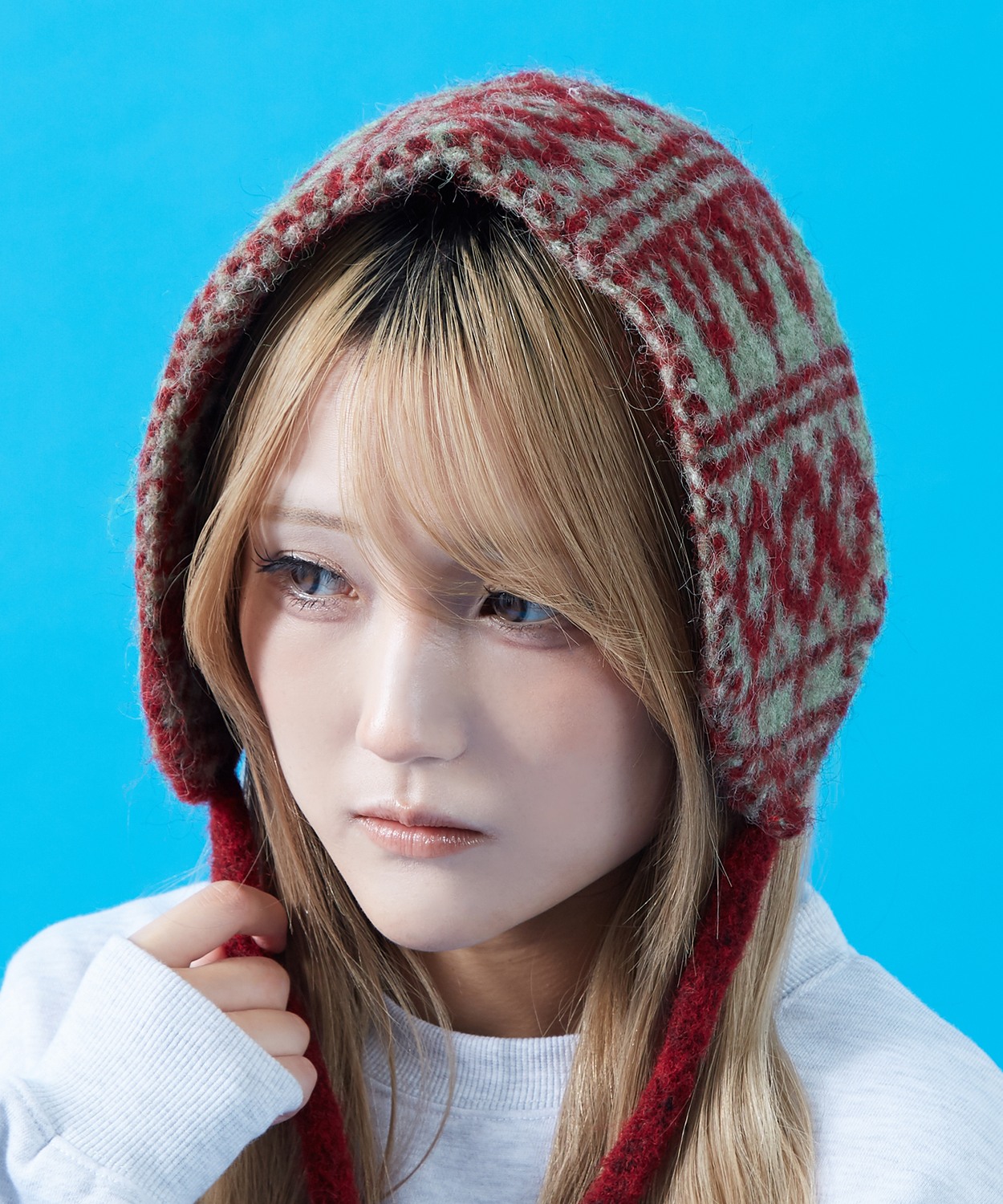 イヤーマフ メンズ レディース ユニセックス 帽子 ボア ニット帽 フライトキャップ ロシア帽 耳あて ノルディック柄 スター柄 もこもこ 防寒 Y2K ストリート | improves | 03