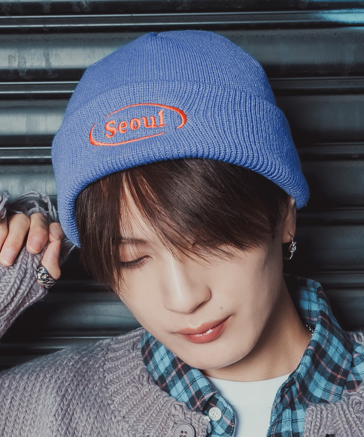 ニット帽 メンズ ニット帽子 ニットキャップ ビーニー 帽子 刺しゅうロゴ カジュアル ストリート スケーター アメカジ 古着MIX 韓国ファッション | improves | 05