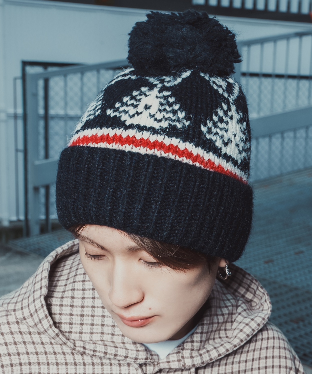 ニット帽 メンズ ニット帽子 ニットキャップ ビーニー 帽子 ボンボン カジュアル ストリート スケーター アメカジ 古着MIX 韓国ファッション | improves | 04