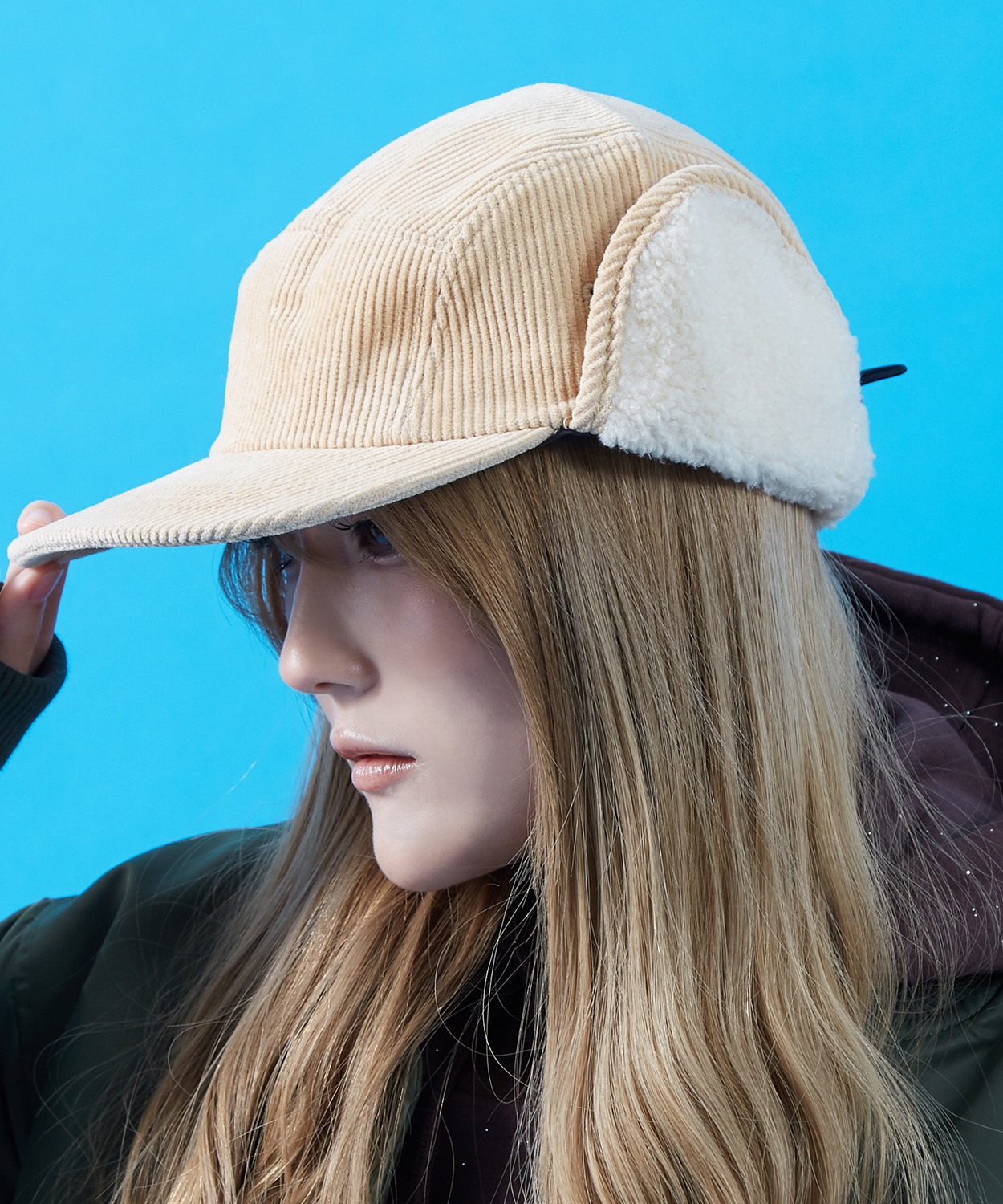 コーデュロイ イヤーフラップ キャップ メンズ レディース 帽子 フライトキャップ 飛行帽 ファー トラッパー ハット ボア 耳当て 防寒 ストリート アメカジ | improves | 01