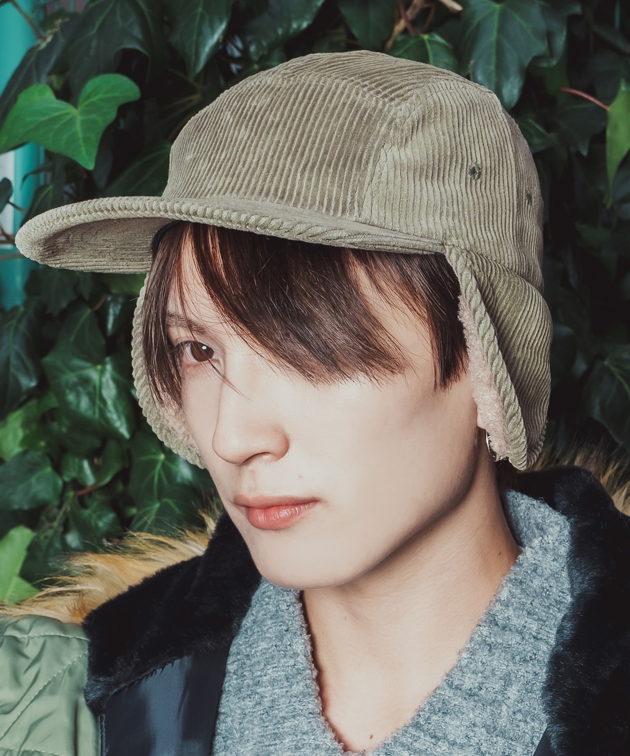 コーデュロイ イヤーフラップ キャップ メンズ レディース 帽子 フライトキャップ 飛行帽 ファー トラッパー ハット ボア 耳当て 防寒 ストリート アメカジ | improves | 03