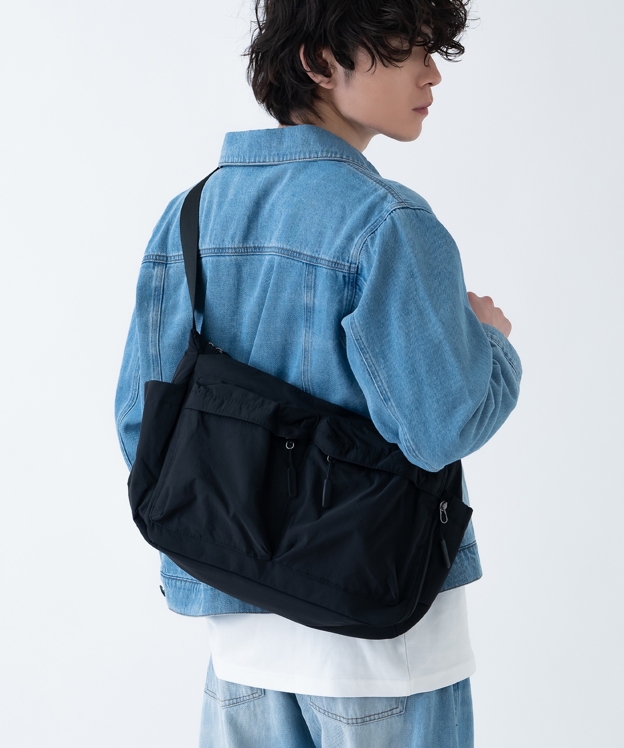 ショルダーバッグ メンズ ナイロン ボディバッグ サコッシュ 鞄 カバン バック フリーサイズ アメカジ カジュアル 古着MIX スケーター ストリート 韓国 | improves | 01