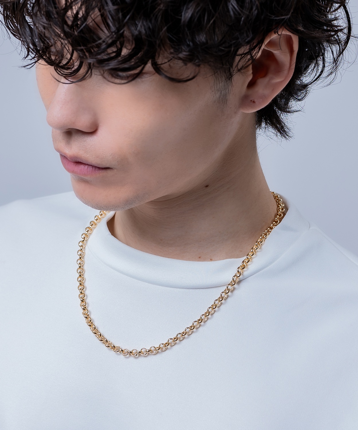 ネックレス ゴールド 50cm メンズ チェーン レディース ストリート 韓国ファッション アクセサリー シンプル 喜平 かっこいい 男女兼用 ギフト ユニセックス | improves | 05