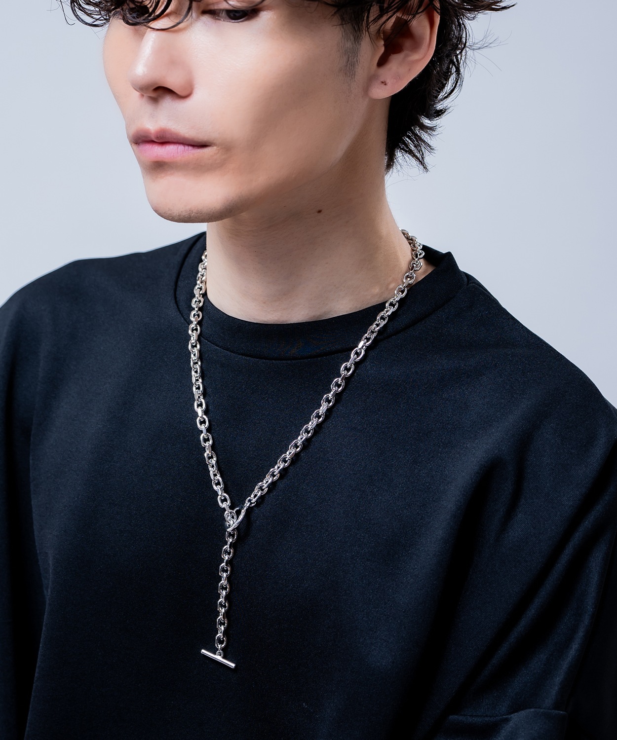 ネックレス メンズ シルバー 60cm マンテル ロングネックレス チェーン 喜平 あずき シンプル レディース ユニセックス アクセサリー | improves | 02