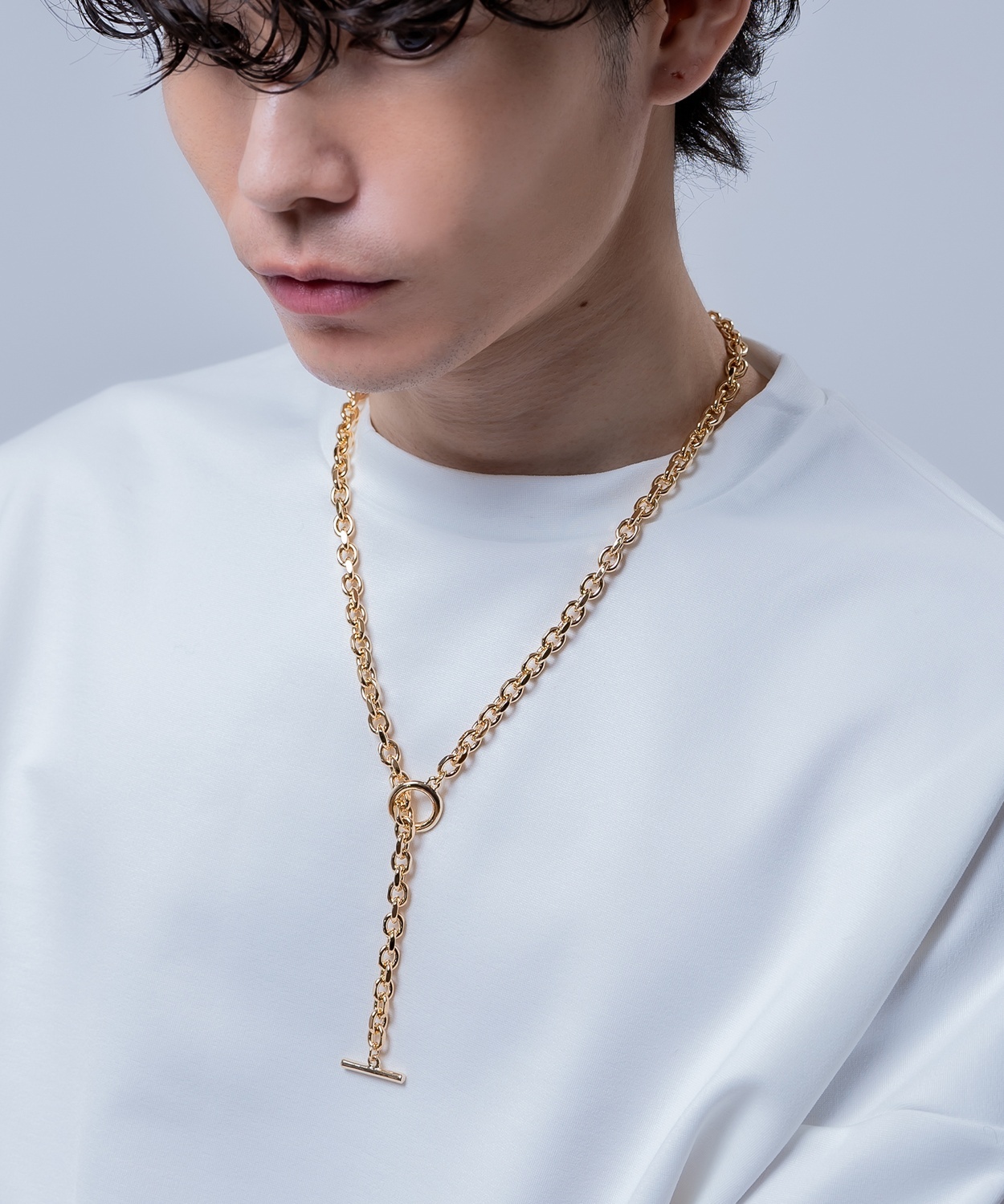 ゴールドネックレス 60cm ロング チェーン メンズ レディース アクセサリー ユニセックス ストリート 韓国ファッション カジュアル モード シンプル ギフト | improves | 02