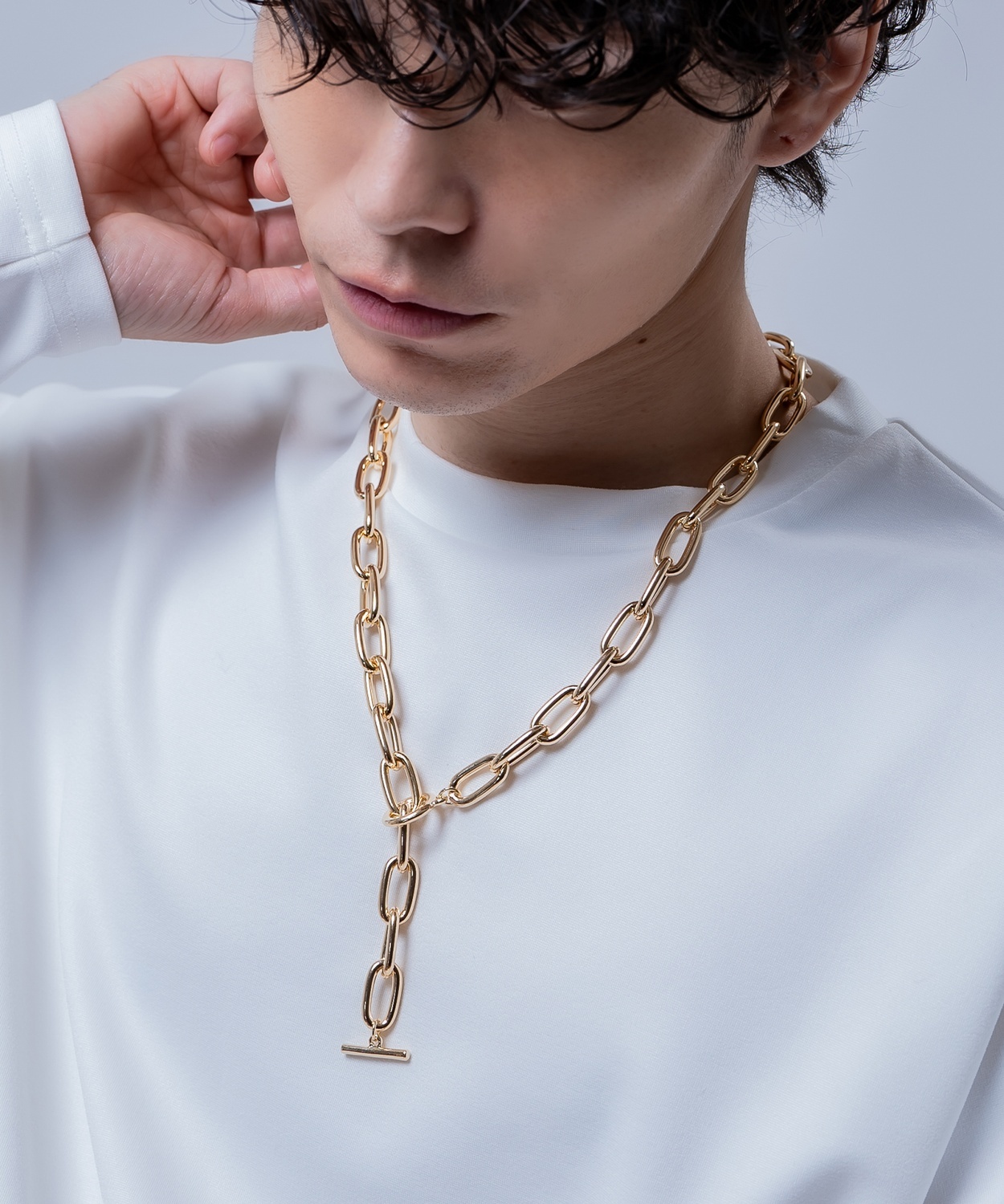 ゴールドネックレス 60cm ロング チェーン メンズ レディース アクセサリー ユニセックス ストリート 韓国ファッション カジュアル モード シンプル ギフト | improves | 05