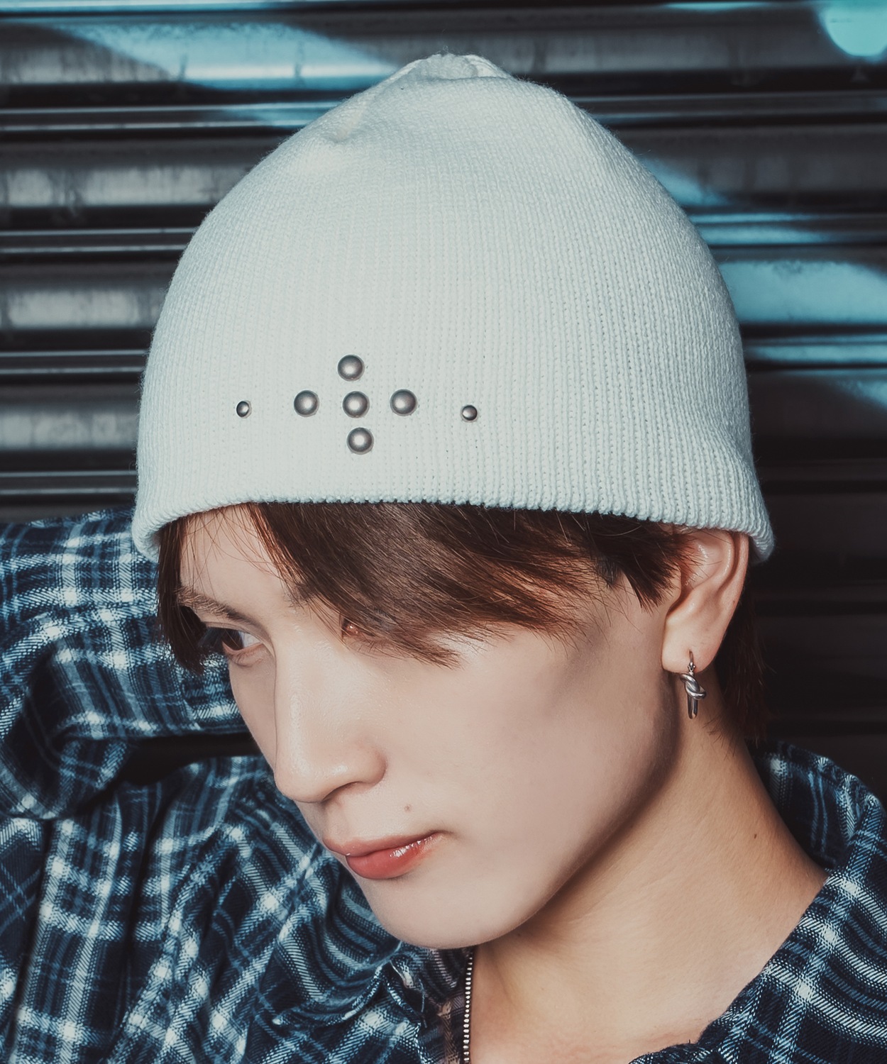 ニット帽 メンズ ニット帽子 ニットキャップ ビーニー 帽子 スタッズ カジュアル ストリート スケーター アメカジ 古着MIX 韓国ファッション | improves | 01