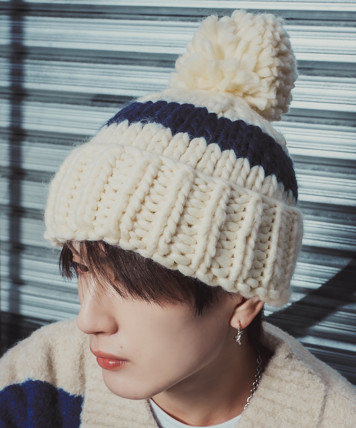 ニット帽 メンズ ニット帽子 ニットキャップ ビーニー 帽子 ボンボン カジュアル ストリート スケーター アメカジ 古着MIX 韓国ファッション | improves | 01