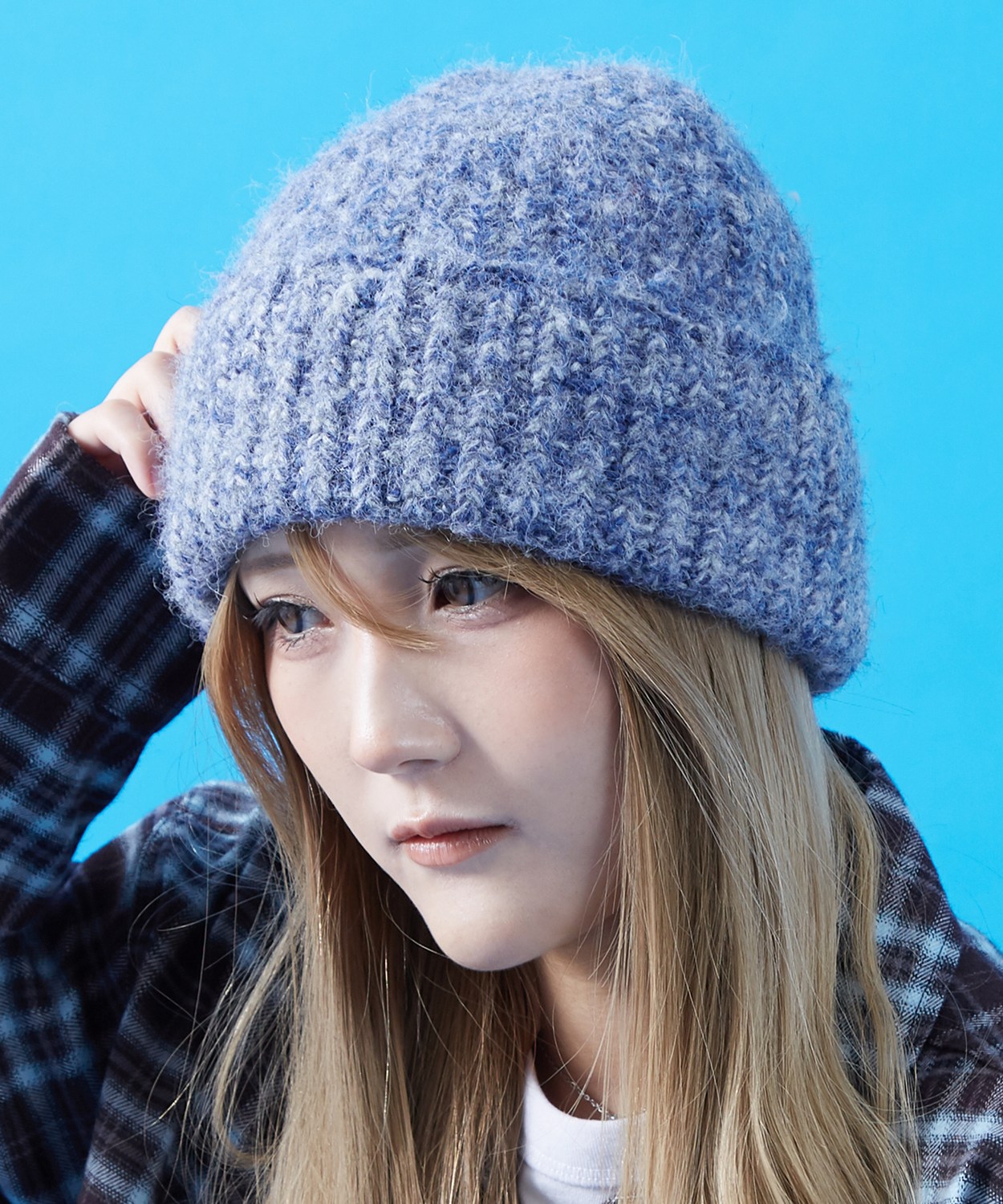 ニットキャップ ビーニー メンズ レディース ふわふわ モヘア風 ミックスカラー ニット帽 ニットワッチ ストリート 古着MIX 韓国ファッション Y2K カジュアル | improves | 01