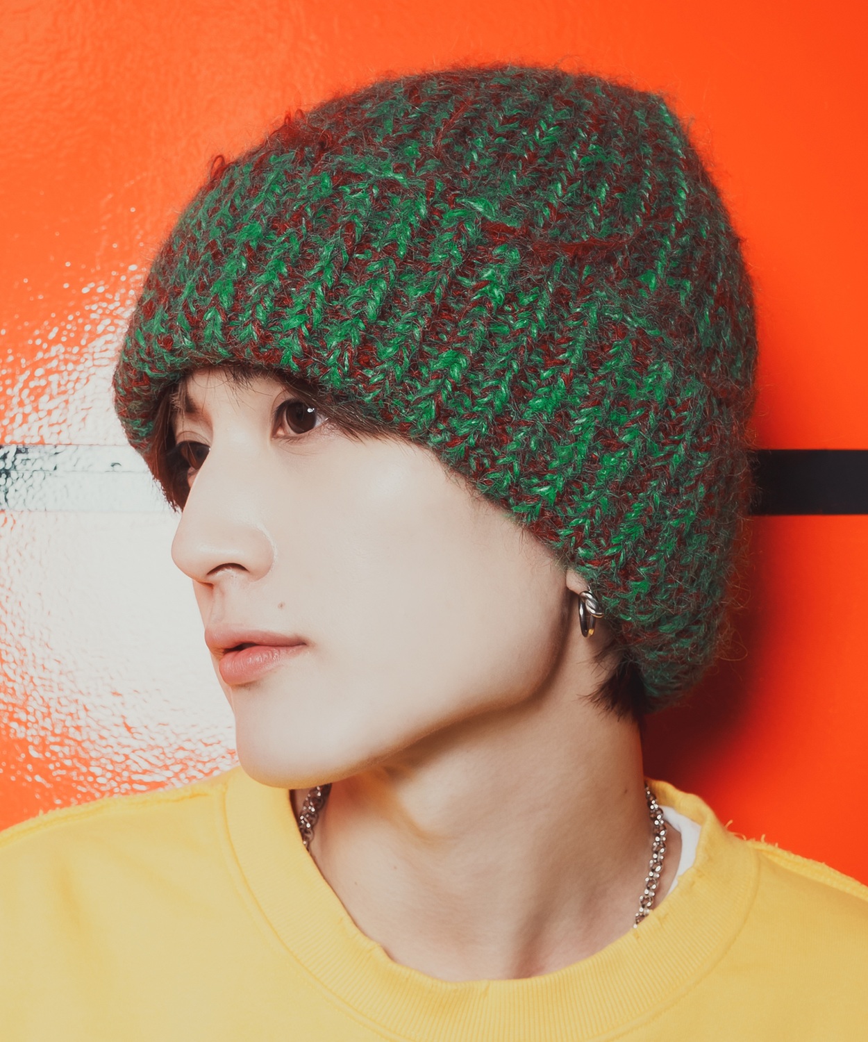 ニットキャップ ビーニー メンズ レディース ふわふわ モヘア風 ミックスカラー ニット帽 ニットワッチ ストリート 古着MIX 韓国ファッション Y2K カジュアル | improves | 02