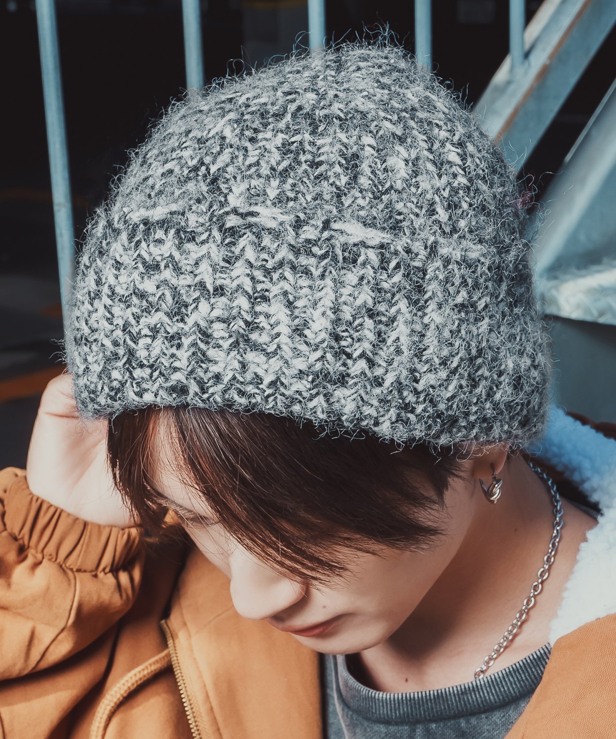 ニットキャップ ビーニー メンズ レディース ふわふわ モヘア風 ミックスカラー ニット帽 ニットワッチ ストリート 古着MIX 韓国ファッション Y2K カジュアル | improves | 04