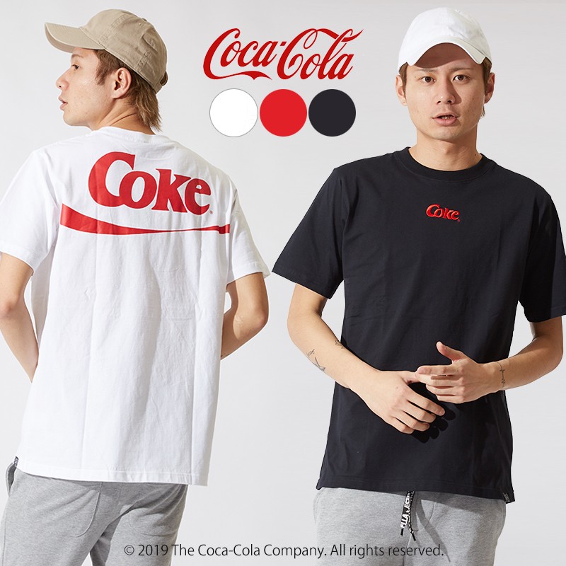 半袖Coca ColaプリントTシャツ