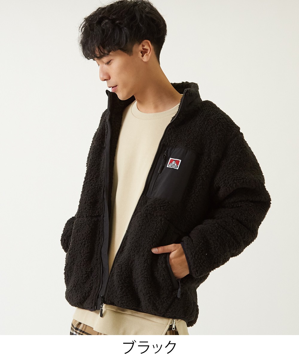 BEN DAVIS（ベンデイビス） ボアジャケット メンズ ボアブルゾン ボア