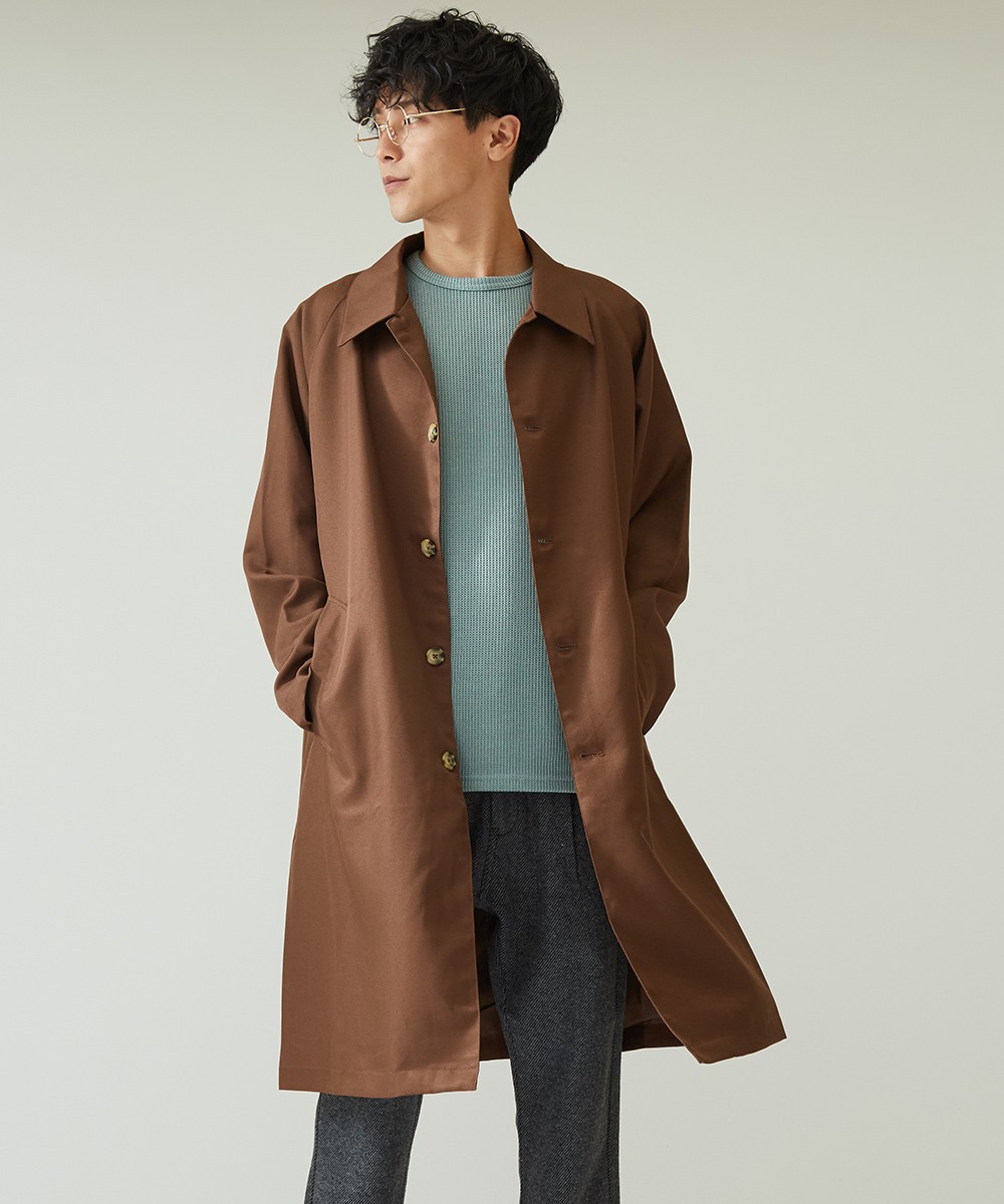 ステンカラーコート メンズ コート ロングコート ゆったり 大きいサイズ 黒 青 ロング丈 軽量 きれいめ ストリートファッション Improves Improves インプローブス 通販 Yahoo ショッピング