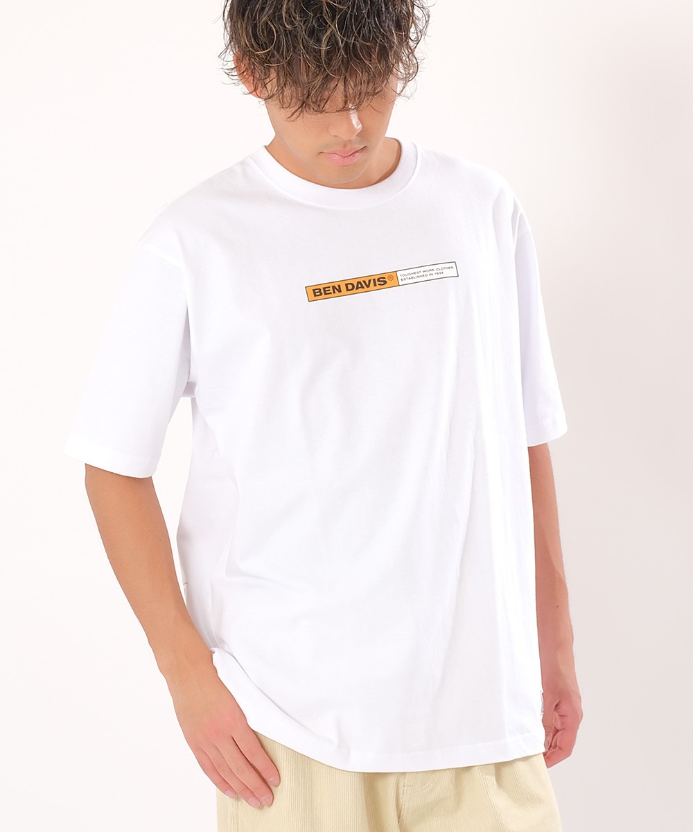 Ben Davis ベンデイビス 半袖tシャツ メンズ プリントtシャツ ロゴt クルーネック ドロップショルダー ゆったり 大きいサイズ 白 黒 カットソー ブランド Improves インプローブス 通販 Yahoo ショッピング