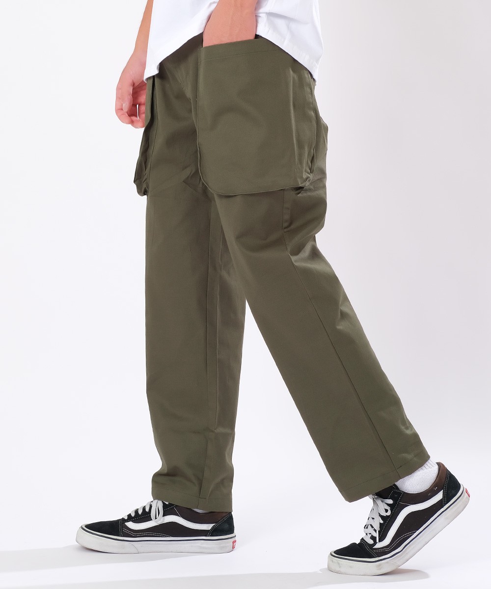 Revo レヴォ テーパードパンツ メンズ ワイドパンツ ゆったり 大きいサイズ ツイルパンツ ワークパンツ ペインターパンツ 黒 緑 ブランド Improves インプローブス 通販 Yahoo ショッピング