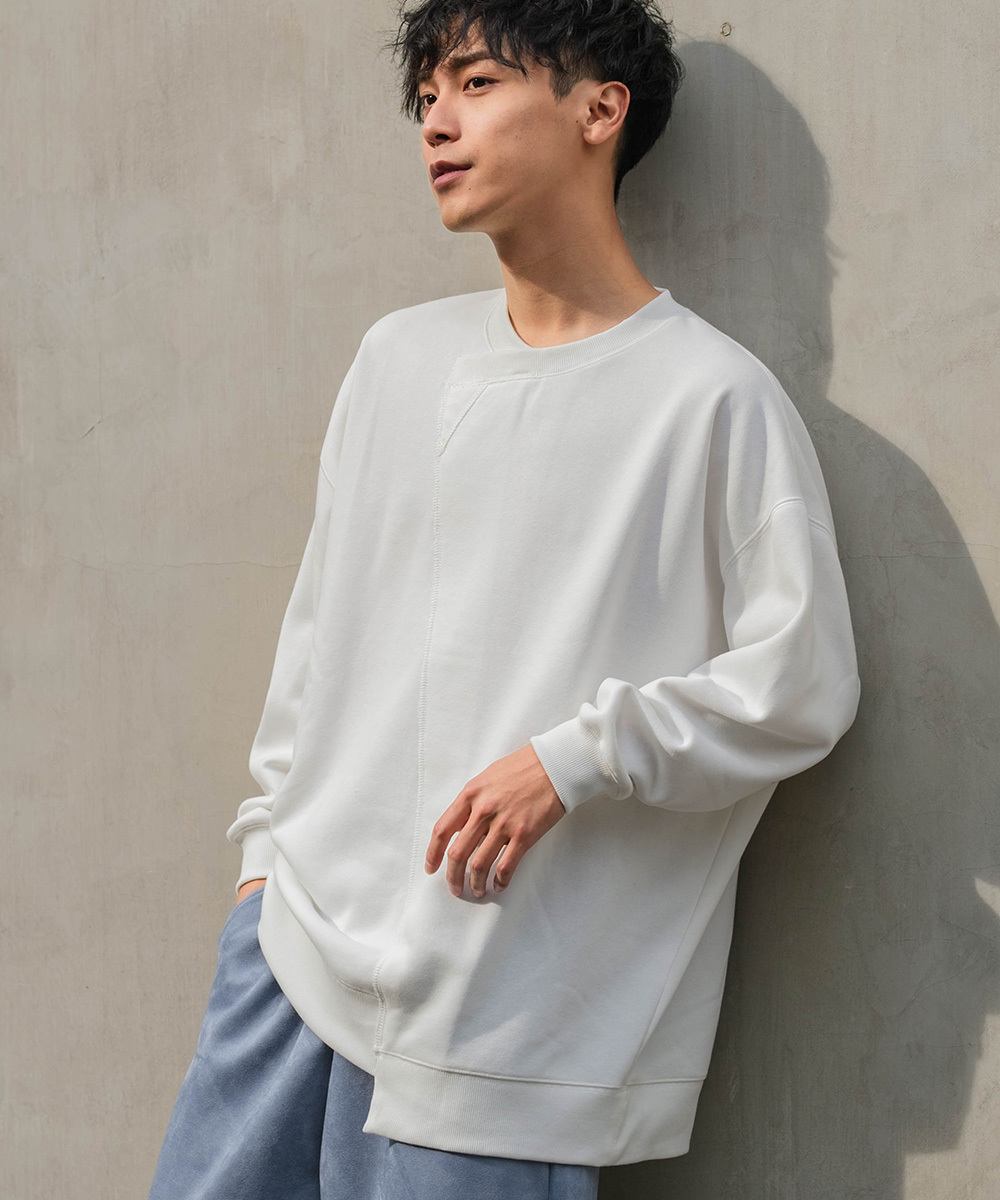 トレーナー メンズ 裏起毛 スウェットトレーナー 長袖 クルーネック 大きいサイズ オーバーサイズ ビッグシルエット 無地 白 黒 Improves Improves インプローブス 通販 Yahoo ショッピング