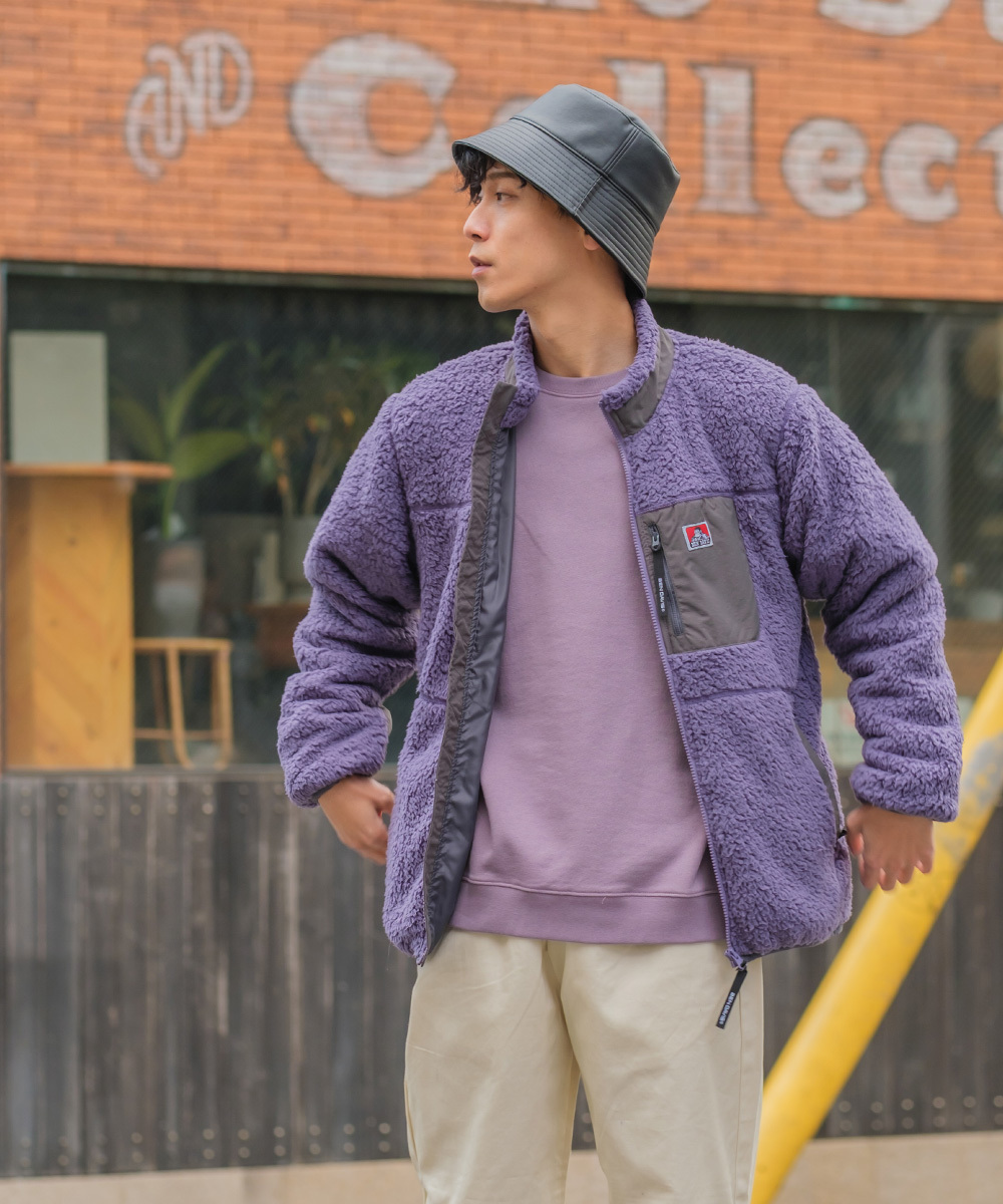 Ben Davis ベンデイビス ボアジャケット メンズ ボアフリース ジャケット ボアアウター 胸ポケット フリースジャケット 黒 白 緑 茶 ブランド Improves インプローブス 通販 Yahoo ショッピング