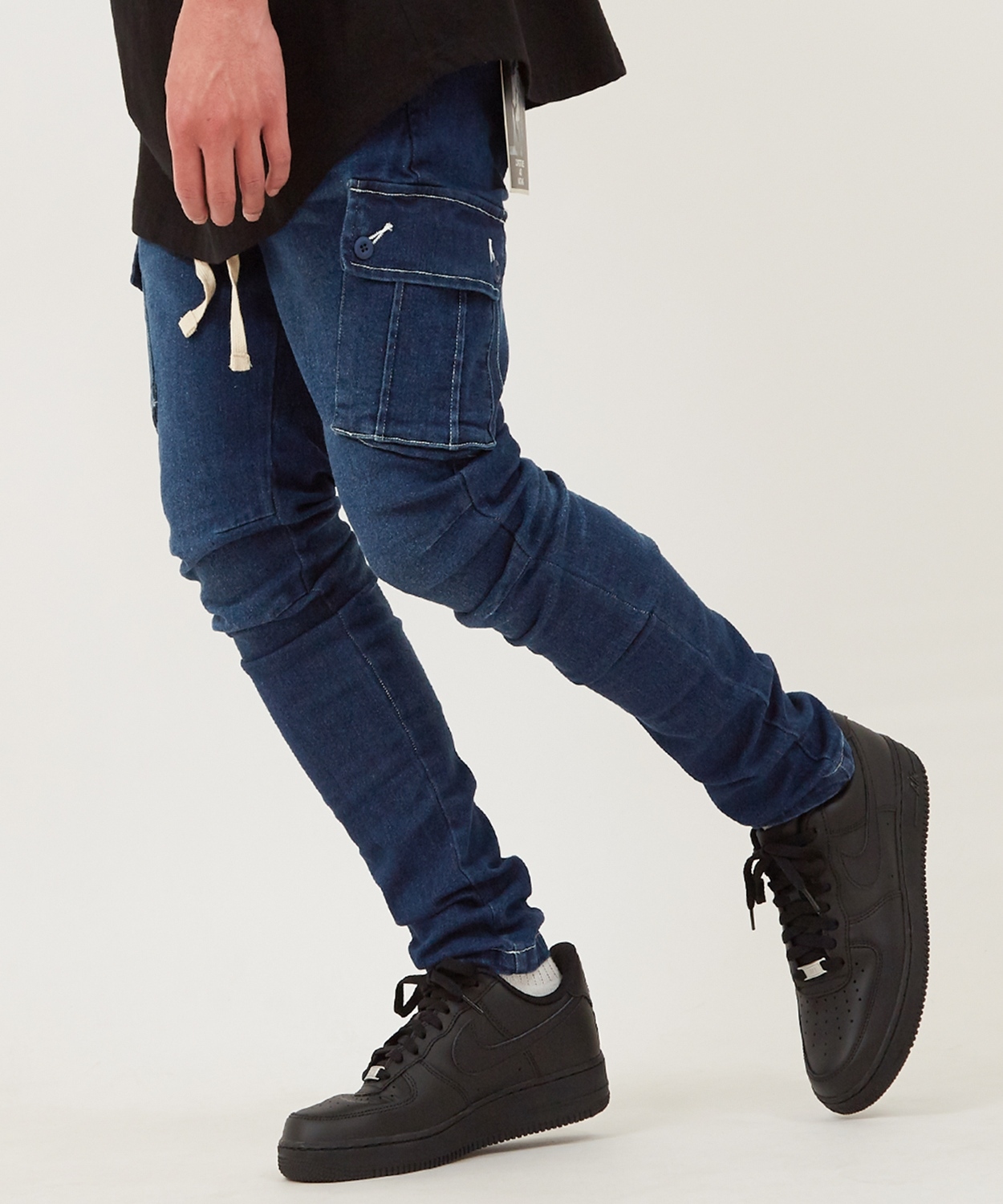 ジーンズ デニム メンズ カーゴパンツ スキニーパンツ ストレッチデニムパンツ ジーパン テーパードパンツ | improves | 02